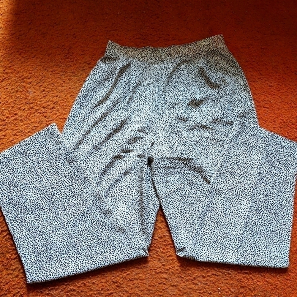 Koret Black/Tan Spotted Polyester Dress Pants